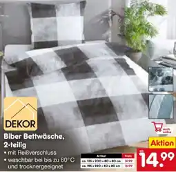 Netto Marken-Discount Dekor Biber-Bettwäsche Angebot