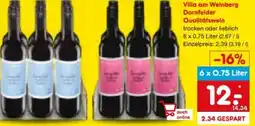 Netto Marken-Discount Villa am Weinberg Dornfelder Rotwein Angebot