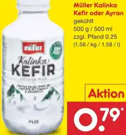 Netto Marken-Discount Müller Fettarmer Kalinka Kefir Angebot