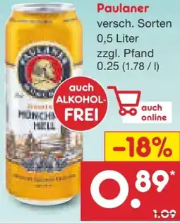 Netto Marken-Discount Paulaner Bier Angebot