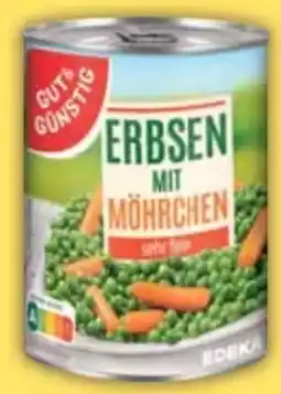 E-Center Gut & Günstig Junge Erbsen mit Möhrchen Angebot