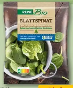 REWE Rewe Bio Bio-Blattspinat tiefgefroren Angebot