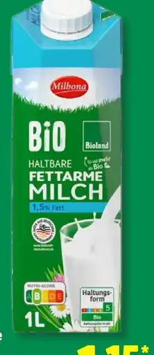 Lidl Milbona Bio Haltbare Fettarme Milch Angebot