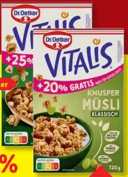 Lidl Dr. Oetker Vitalis Müsli Angebot