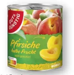 Scheck-in-Center Gut & Günstig Pfirsiche Halbe Frucht Angebot