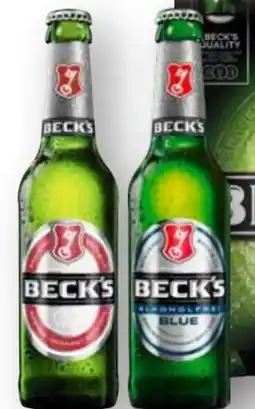 Scheck-in-Center Beck's Blue Angebot