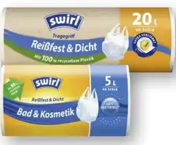 Scheck-in-Center Swirl Tragegriff Müllbeutel Angebot