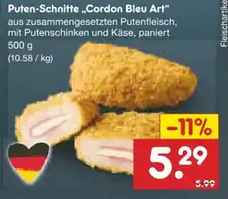 Netto Marken-Discount Puten Schnitte Art Cordon Bleu Angebot