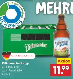 Netto Marken-Discount Dithmarscher Brauerei Urtyp Pils Angebot