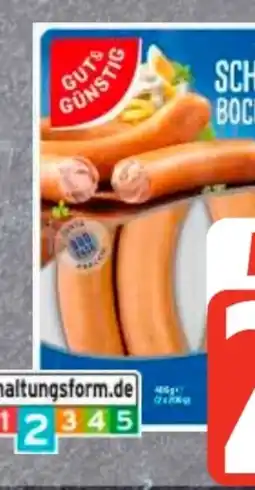 Edeka Frischemarkt Gut & Günstig Delikatess-Schinken-Bockwurst Angebot