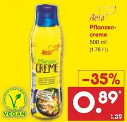 Netto Marken-Discount Rela Pflanzencreme vegan Angebot