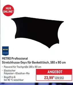 METRO METRO Professional Stretchhusse Onyx für Banketttisch, 180 x 80 cm Angebot