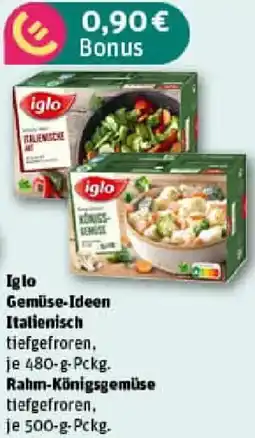 REWE Iglo Gemüse-Ideen Italienisch oder Rahm-Königsgemüse Angebot