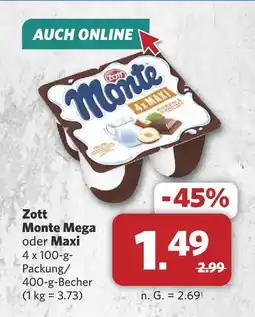 Combi Zott monte mega Angebot