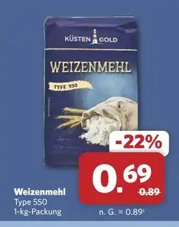 Combi Küsten gold weizenmehl type 550 Angebot