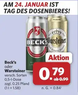 Combi Beck’s oder warsteiner Angebot