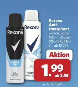 Combi Rexona anti-transpirant cobalt dry Angebot