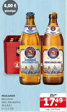 Getränke Quelle Paulaner münchner hell, alkoholfrei Angebot