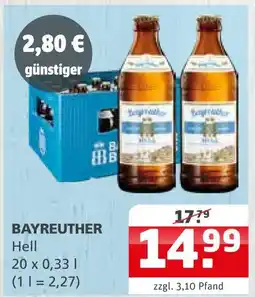 Getränke Quelle Bayreuther hell Angebot