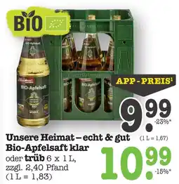 E-Center Bio-apfelsaft klar Angebot
