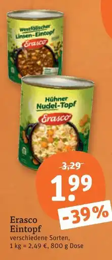 tegut Erasco hühner nudel-topf Angebot