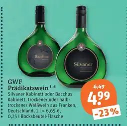 tegut Gwf silvaner kabinett Angebot