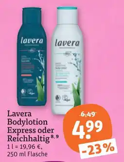 tegut Lavera bodylotion express Angebot