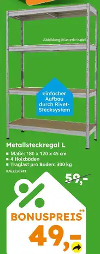 Globus Baumarkt Metallsteckregal l Angebot