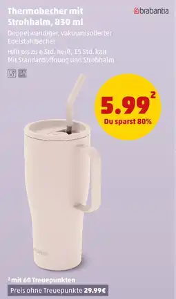 PENNY Brabantia thermobecher mit strohhalm Angebot