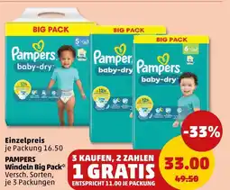 PENNY Pampers baby-dry big pack Angebot