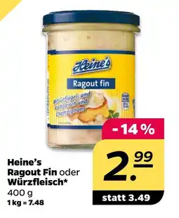 NETTO Heine's ragout fin Angebot