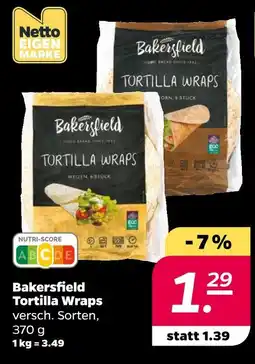 NETTO Bakersfield tortilla wraps Angebot