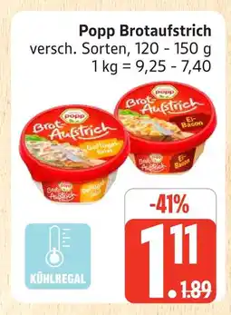 Marktkauf Popp brotaufstrich ei-bacon Angebot