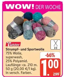 Marktkauf Twister strumpf- und sportwolle Angebot