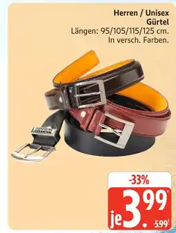 Marktkauf Herren / unisex gürtel Angebot