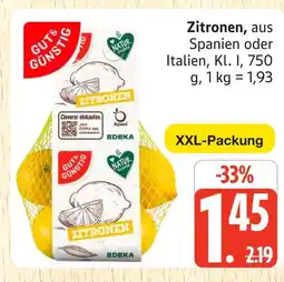 Marktkauf Gut & günstig zitronen Angebot