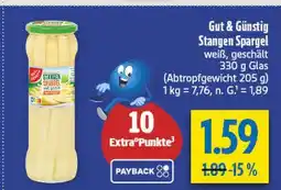 diska Gut & günstig stangen spargel weiß, geschält Angebot