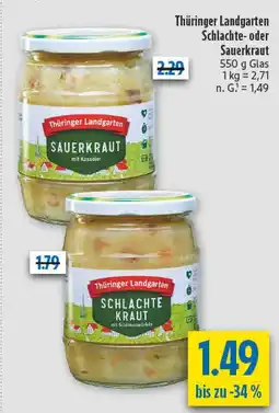 diska Thüringer landgarten sauerkraut Angebot