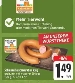 E-Center Schinkenfleischwurst im ring Angebot