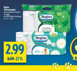 diska Regina toilettenpapier aloe vera Angebot