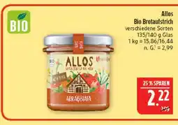Marktkauf Allos bio brotaufstrich Angebot