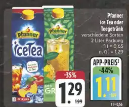 E-Center Pfanner ice tea pfirsich Angebot