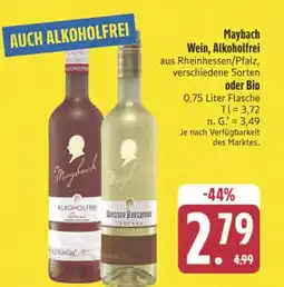 E-Center Maybach alkoholfrei rotwein Angebot