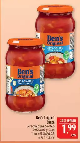 Marktkauf Ben's original sauce süß-sauer extra ananas Angebot