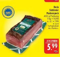 Marktkauf Recla südtiroler markenspeck Angebot