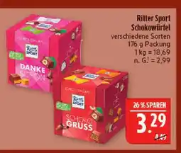 Marktkauf Ritter sport schokowürfel danke aktion Angebot