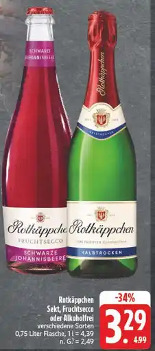Edeka Rotkäppchen fruchtsecco schwarze johannisbeere Angebot