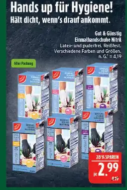 Marktkauf Gut & günstig einmalhandschuhe nitril Angebot