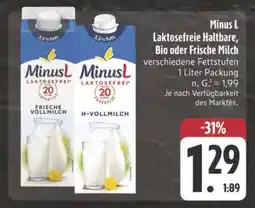 Edeka Minus l frische vollmilch Angebot