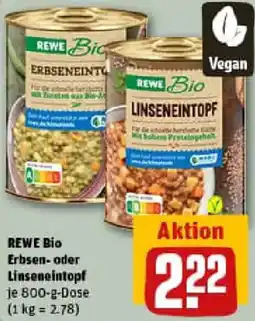 REWE REWE Bio Erbsen- oder Linseneintopf Angebot